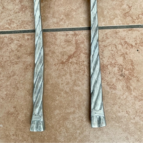 Stainless fork and spoon salad server - Picture 4 of 8